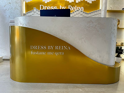 Banak recepsioni metalik, Dress by Reina Banak recepsioni metalik, Dress by Reina